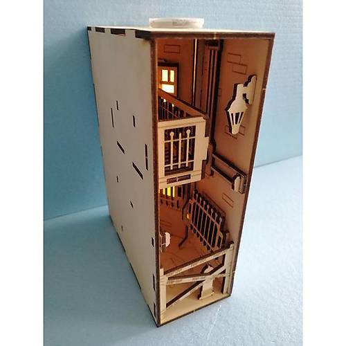 Sherlock Holmes Cinayet Mahali Book Nook Kitap Tutucu - DIY Gizemli Dedektif Maket Kit