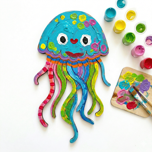 Boyanabilir Ah�ap Denizanas� Fig�r� 15x8 cm