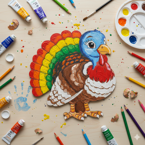 Boyanabilir Ah�ap Hindi Fig�r� 15x14 cm