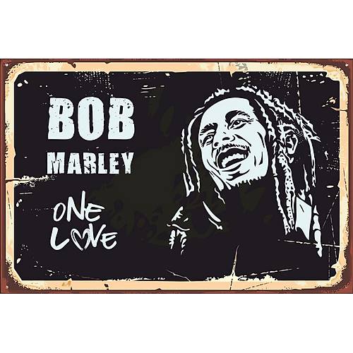 Bob Marley Ahþap Retro Tablo 30x20