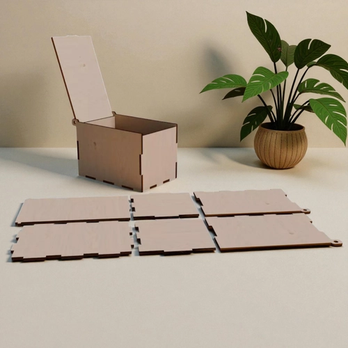 Ah�ap Kutu A��l�r Kapak 50x50x30mm