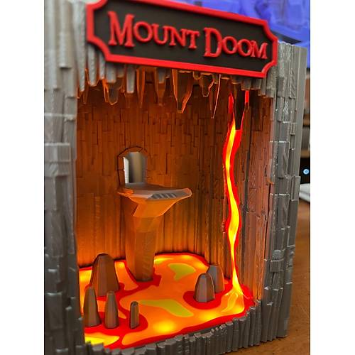 Book Nook Yzklerin Efendisi Mount Doom Kitap Kesi DIY Kendin Yap