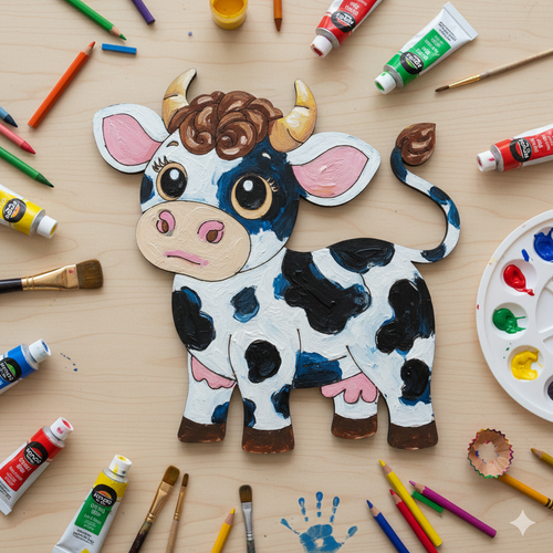 Boyanabilir Ah�ap �nek Fig�r� 15x14 cm