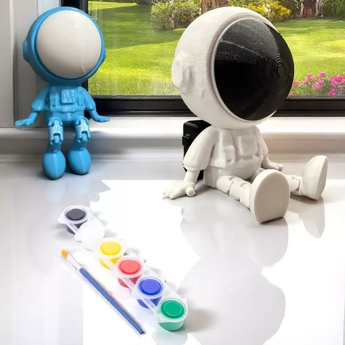 Hareketli Plastik Astronot Fig�r� (Boyanabilir)