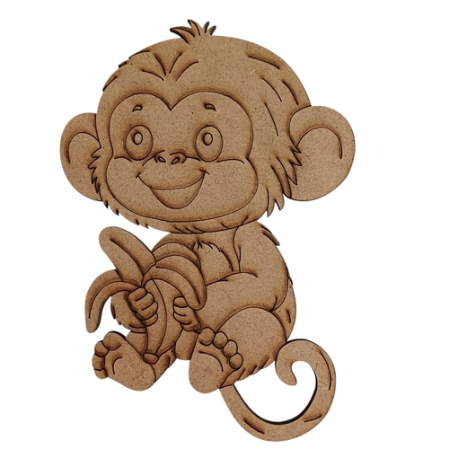 3mm Ham MDF Boyanabilir Maymun Fig�r�