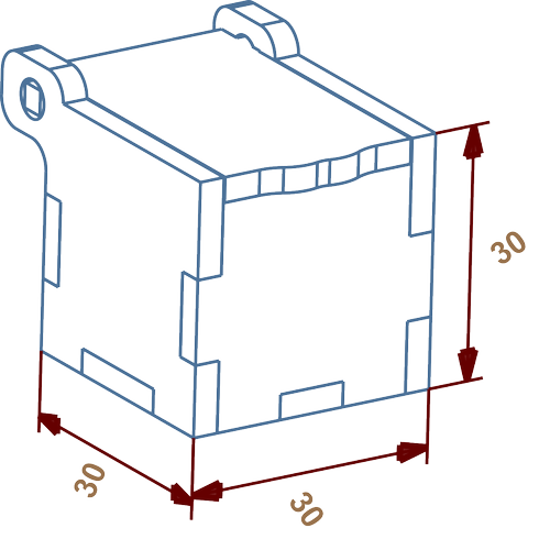 Ahap Kutu Alr Kapak 30x30x30mm