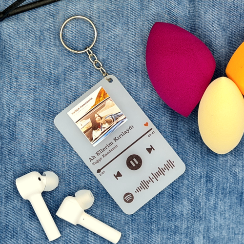 Spotify Kodlu Anahtarlk 8x5cm ( Tue Kandemir ) Ah Ellerim Krlayd