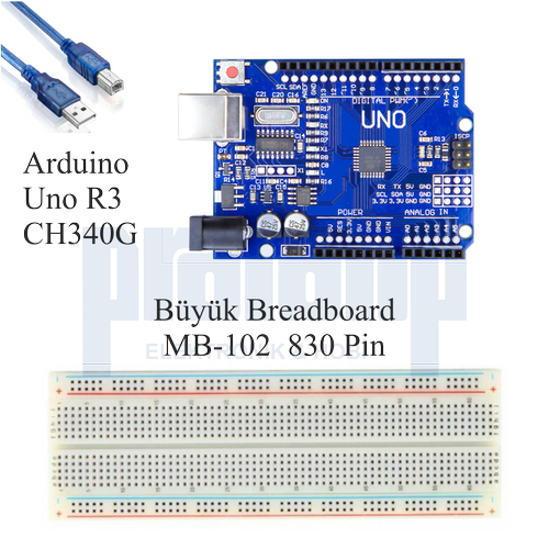 Arduino Başlangıç Seti Uno R3 ( Ch340 ) Denge Robotu Seti
