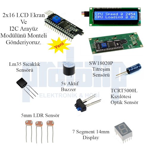 Arduino Balang Seti UNO R3 ( DIP Model ) 107 Para 344 Adet