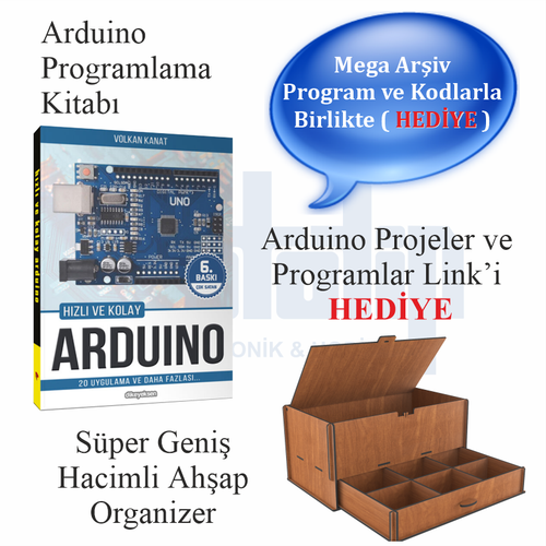 Arduino Başlangıç Seti UNO R3 Kodlamaya Giriş 79 Parça 300 Adet