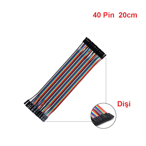 Arduino 20cm dişi - dişi dupont - Jumper kablo 40 Pin