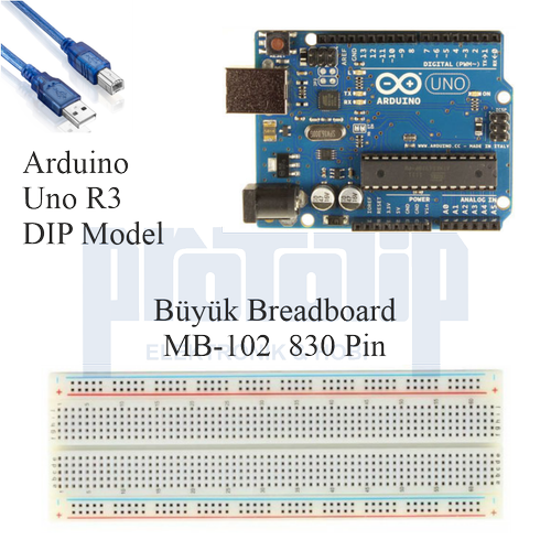 Arduino Başlangıç Seti UNO R3 ( DIP Model ) 107 Parça 344 Adet