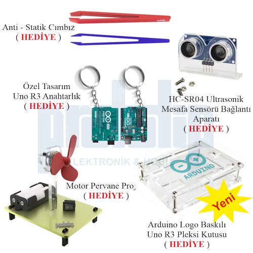 Arduino Balang Seti UNO R3 DIP Turbo Black V3. 112 Para 359 Adet