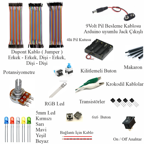 Arduino Ba�lang�� Seti Uno R3 S�per �deal - Eko Set
