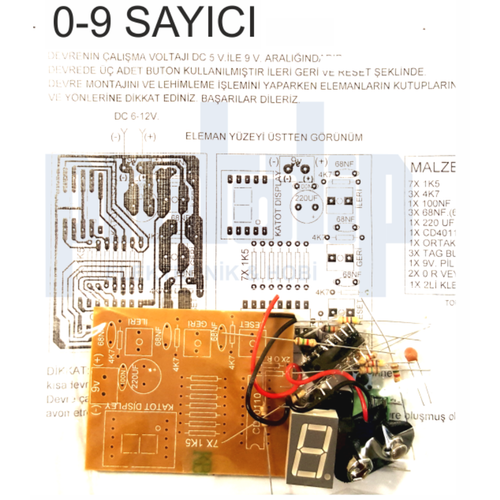 0-9 Sayc ( leri Geri Reset ) Demonte