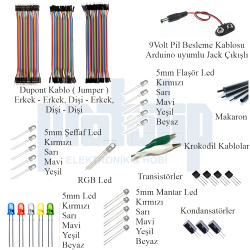 Arduino Balang Seti UNO R3 Kodlamaya Giri 79 Para 300 Adet