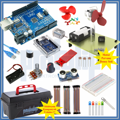 Arduino Balang Seti UNO R3 ( CH340 ) Okul 34 Para 134 Adet
