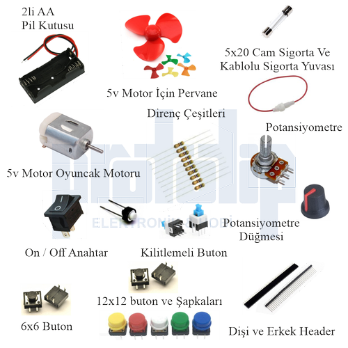 Arduino Balang Seti UNO R3 ( DIP Model ) 107 Para 344 Adet
