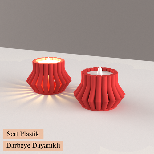 Led Mumluk 2 Adet Dekoratif, Modern ve Salam, Led Tealight Dahil 001