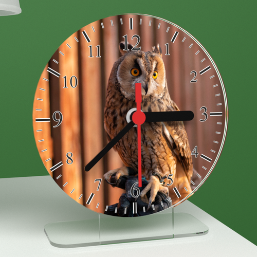 Baykuş Pleksi ( Akrilik ) Masa Saati A Kalite Parlak ve Dekoratif 0.4