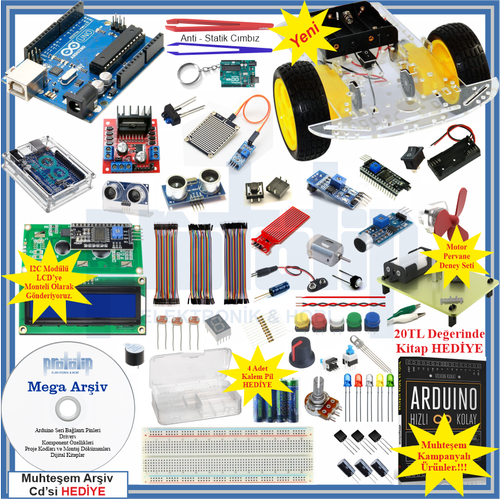 Arduino Balang Seti UNO R3 ( DIP Model ) 107 Para 344 Adet