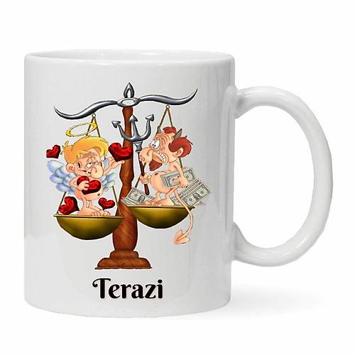 Terazi Burcu Baskl Kupa Bardak