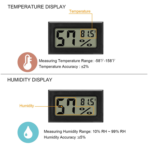 Kuluçka Nem Ölçer Proplu Dijital Higrometre-Termometre