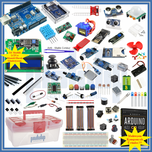 Arduino Seti Ýleri Düzey UNO R3 ( CH340 ) Toplam: 344 Parça