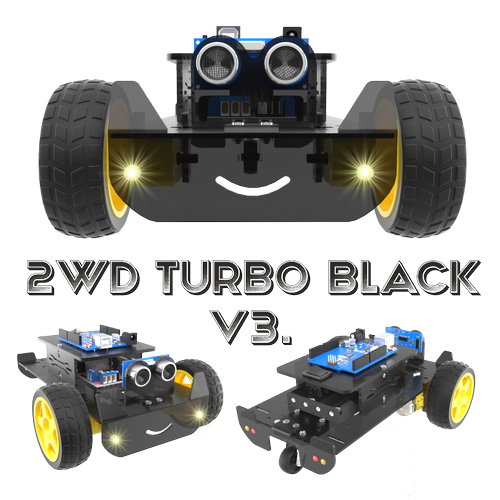 2WD Turbo Black Araba V3. ( Arduino )