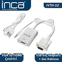 INCA IVTH-02 VGA>HDMI ÇEVÝRÝCÝ  USB+SES KABLOSU 