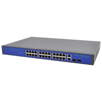 ISEE SWITCH ISS-1028P 24 PORT POE 10/100 400W 2SFP