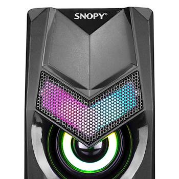 SNOPY SN-X25 2.0  RGB IÞIKLI 3WX2SÝYAH USB SPEAKER