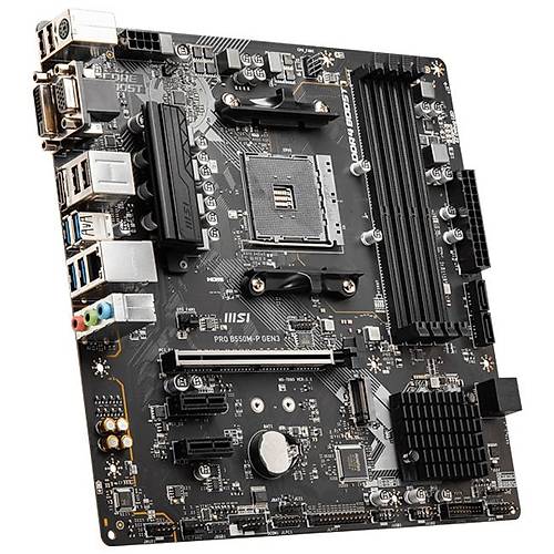 MSI PRO B550M-P GEN3 DDR4 4400(OC) HDMI VGA DVI M.2 mATX AM4