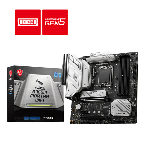 MSI MAG B760M MORTAR WIFI DDR5 6400(OC) 1700p mATX
