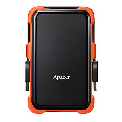 Apacer AC630 Siyah-Turuncu 1 TB Askeri Sınıf Darbeye Dayanıklı 2.5" USB 3.1 Taşınabilir Harddisk (AP1TBAC630T-1)