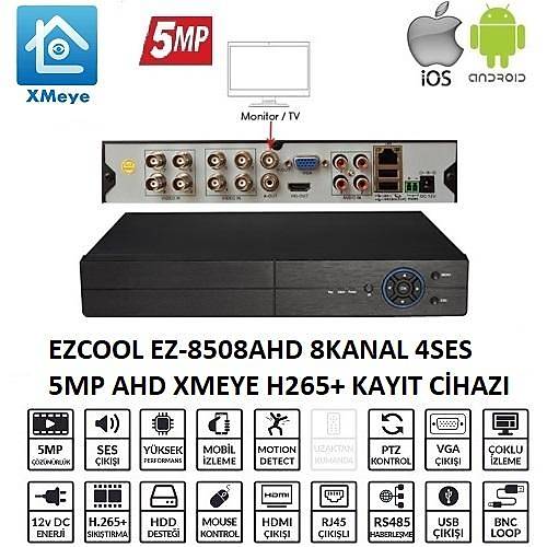 EZCOOL EZ-8508AHD 8KANAL 4SES 5MP 1HDD XMEYE XVR