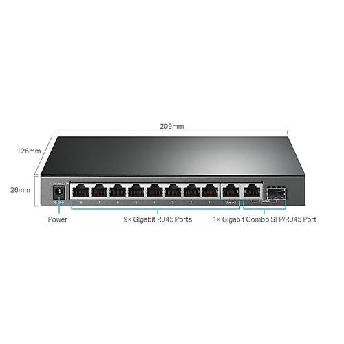 TP-LINK TL-SG1210MPE 10PORT 10/100/1000 YNETLEBLR POE SWITCH