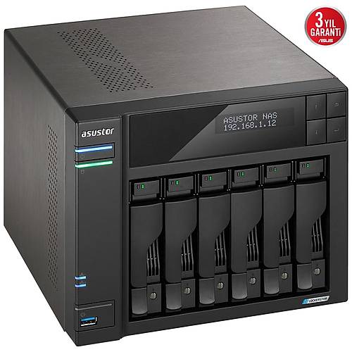 ASUSTOR AS6706T 6 YUVALI 8GB DDR4 NAS DEPOLAMA NTES
