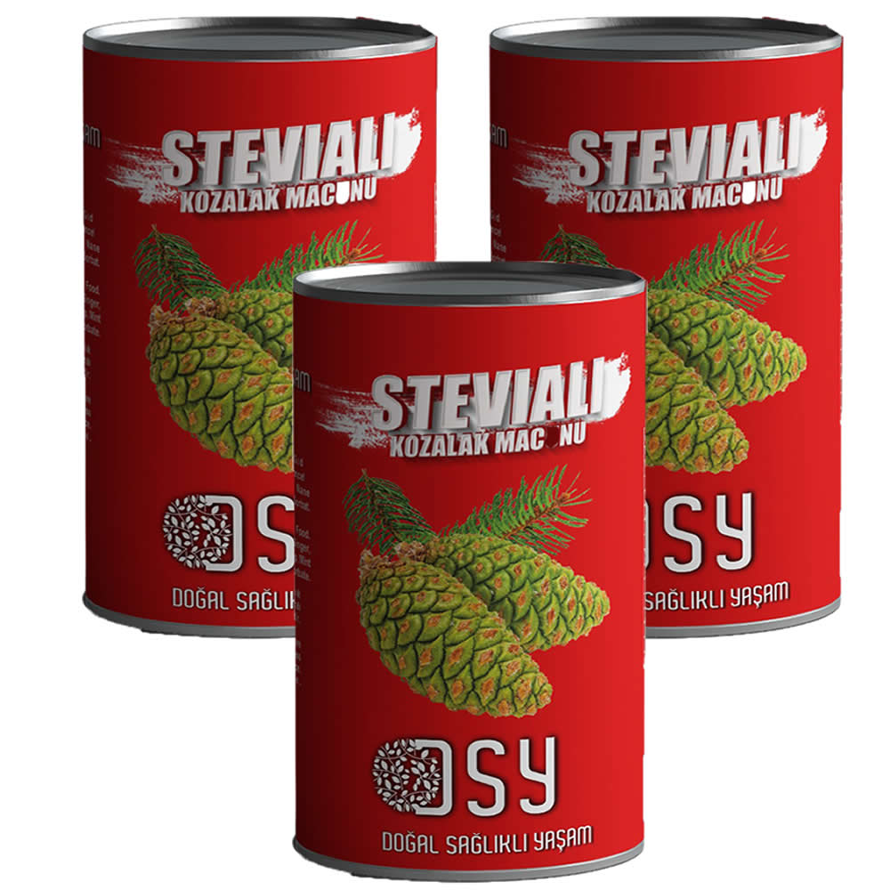 3 ADET STEVİALI YEŞİL ÇAM KOZALAK MACUNU