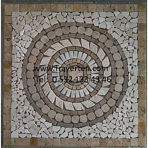 DEKOR TRAVERTEN MADALYON MOZA�K G�BEKLER 90X90X1 CM