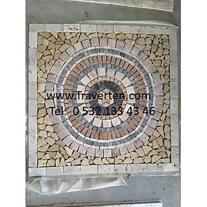 G�BEK MADALYON MERMER TRAVERTEN 90X90X1 CM