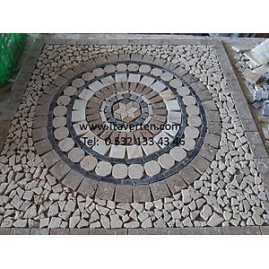TRAVERTEN MADALYON MOZA�K G�BEK 90X90X1 CM