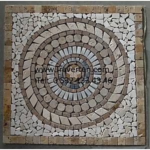 DEKOR TRAVERTEN MERMER MADALYON MOZA�K G�BEKLER 90X90X1 CM