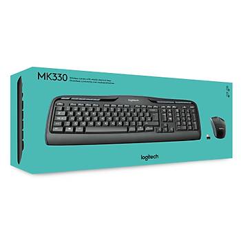 LOGITECH MK330 TRKE KABLOSUZ MULTMEDYA SYAH Q KLAVYE+MOUSE SET