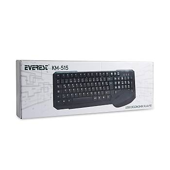 EVEREST KM-515 TRKE USB STANDART SYAH Q KLAVYE+MOUSE