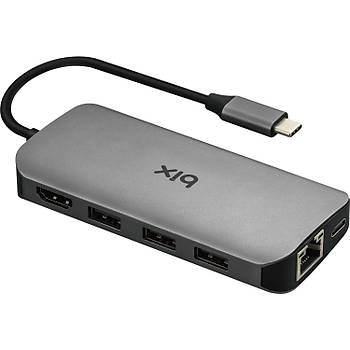 DAYTONA BIX BX10HB 8'LÝ TYPE-C=>USB3.0+HDMI+RJ45 G