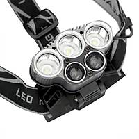 5 Beyaz Led 6 Modlu Kafa Feneri Yamur Geirmez Alminyum Alam 50W
