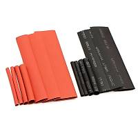 Poliolefin Is Shrink Boru Tp Sleeving Wrap Tel Kablo Yaltm Siyah Krmz 2:1 127 Adet