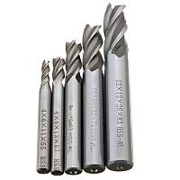 HSS Dz Shank 4 Flt End Mill Kesici CNC U 5 li Set 4mm-12mm