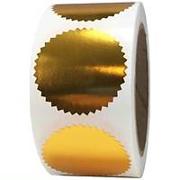 Alüminyum Kendinden Yapışkanlı Etiket Bronz Gold Renk 50 adet 50mm